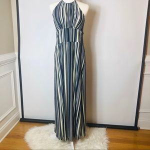 Max & Cleo Stripe Hater Maxi Dress- size Medium